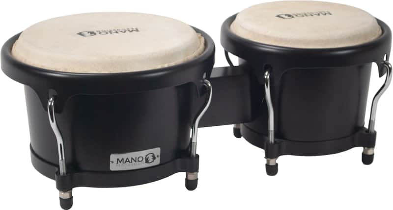 Mano 7" & 8" Bongo Set - Midnight Black Satin image 1
