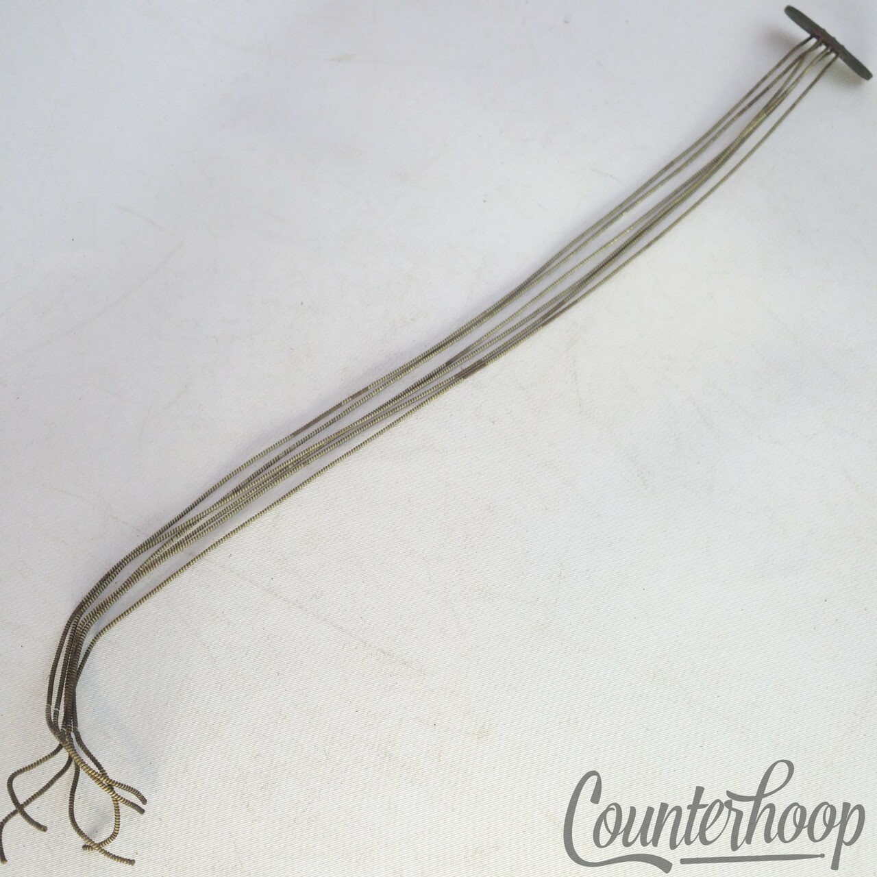 Leedy 12" 6-Strands Snare Drum Coiled Metal/Cloth Wires +Leather Butt Plate USA — main photograph