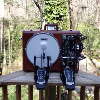OneManBandDrumCo.  The Jody 12inch OMBDrumCo. Vintage Suitcase Drum Kick Drum Bass Drum Ludwig Accent Drum image 2