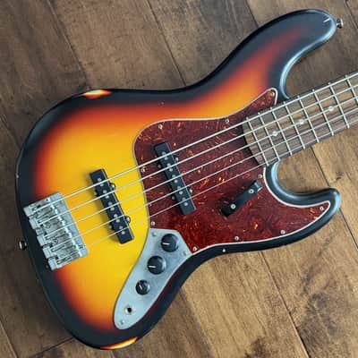 Nash Bass Model JB-5 3-Tone Sunburst 5-String Lollar Pickups NG6208 image 5