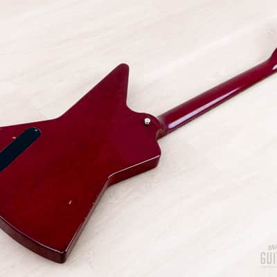 1998 Gibson Explorer '76 Vintage Reissue Clapton Cut Mod Wine Red w/ Case image 13