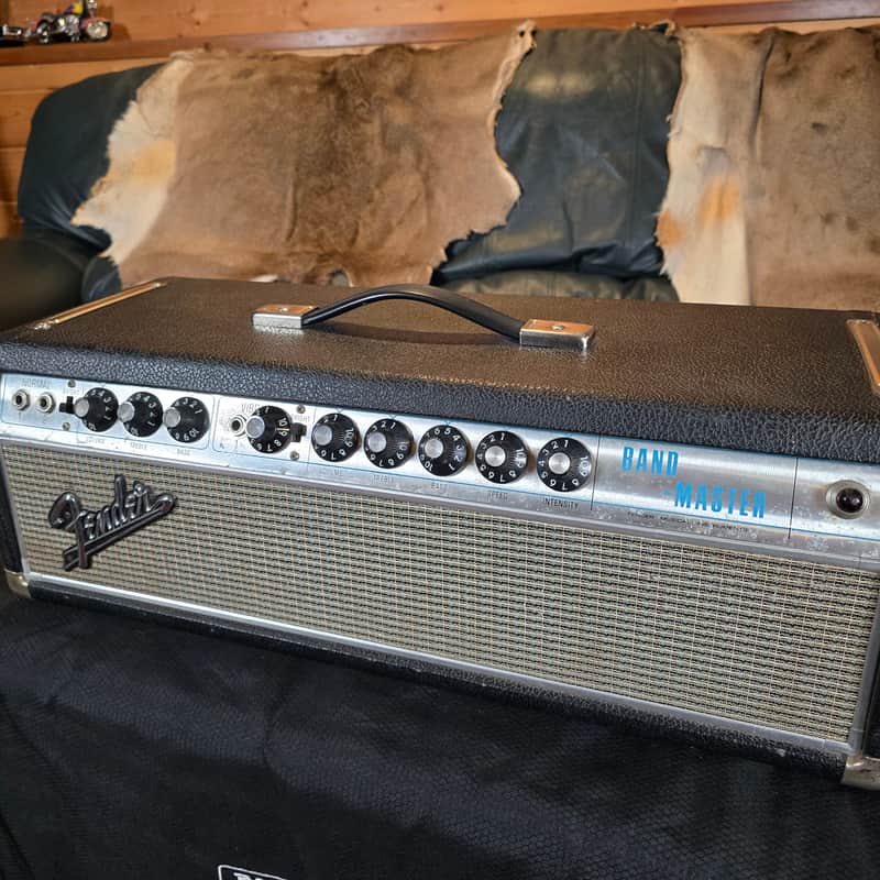 Fender Bandmaster "Drip Edge" 40-Watt 2-Channel Guitar Amp Head 1968 - 1969 - Silverface image 1