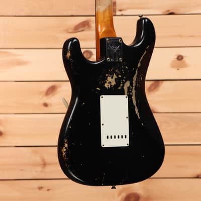 Fender Custom Shop 1960 Stratocaster Heavy Relic - Aged Black over 3-Color Sunburst-CZ576853 image 6