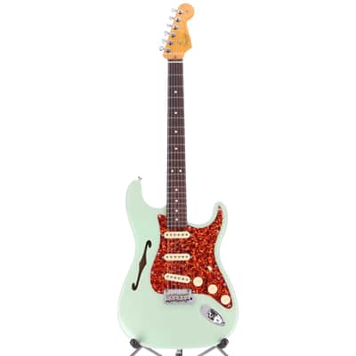 Fender Certified Pre-Owned American Professional II Stratocaster Thinline, Rosewood Fingerboard, Transparent Surf Green (P1) (23351) image 5