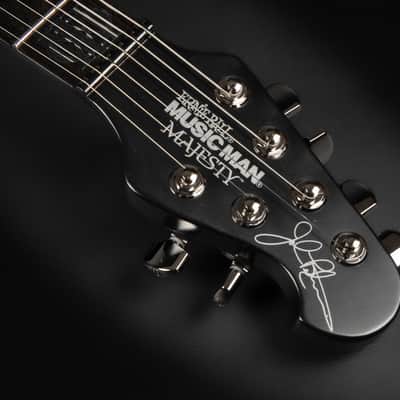 2014 Ernie Ball Music Man John Petrucci Signature Majesty 6 - Polar Noir | USA JP6 Neck Thru DiMarzio Piezo Stainless Steel Frets Matching Headstock Low Serial Number 3.16kg | OHSC image 9