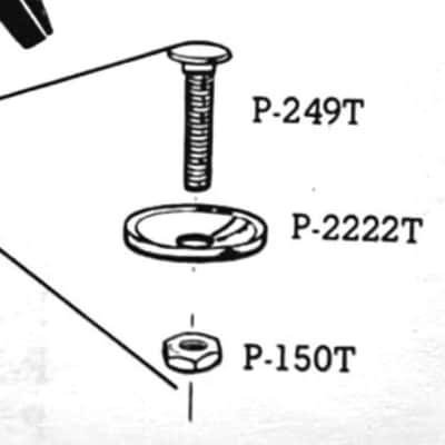 Ludwig P-2222T "Chicago" Stamped Cup Washers 60s/70s Set of 4 - LCSCW-203 image 3