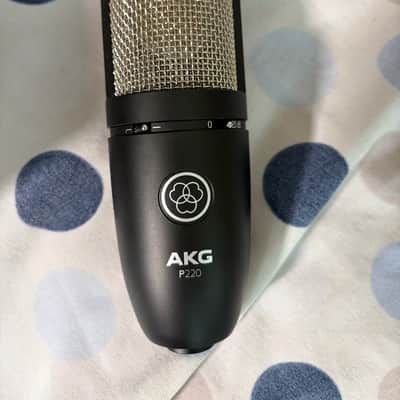 AKG P220 Large Diaphragm Cardioid Condenser Microphone 2010s - Black image 1