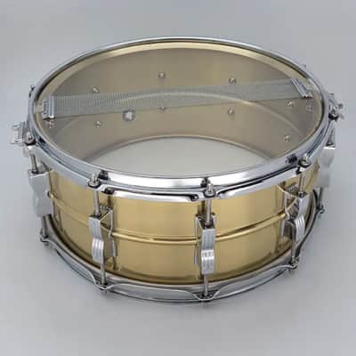 Used Ludwig Rocker LM304 Brass Snare Drym 14x6.5 - Good image 5