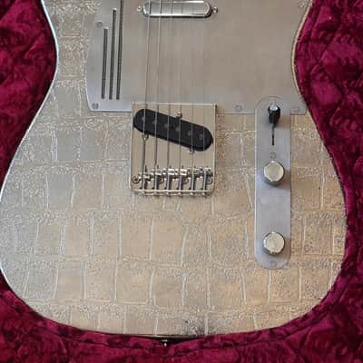 James Trussart Steelcaster Gator Top 2002 - Chrome Gator Skin image 2