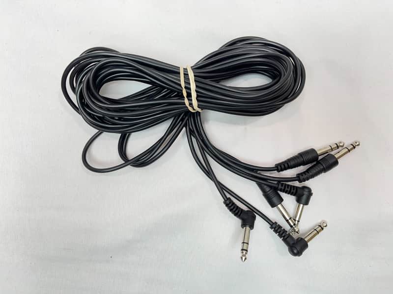 Roland PCS-11F Stereo (TRS) 11' Patch Cables Wire Wires Cords 1/4" - TWO PACK Roland Trigger Cable image 1