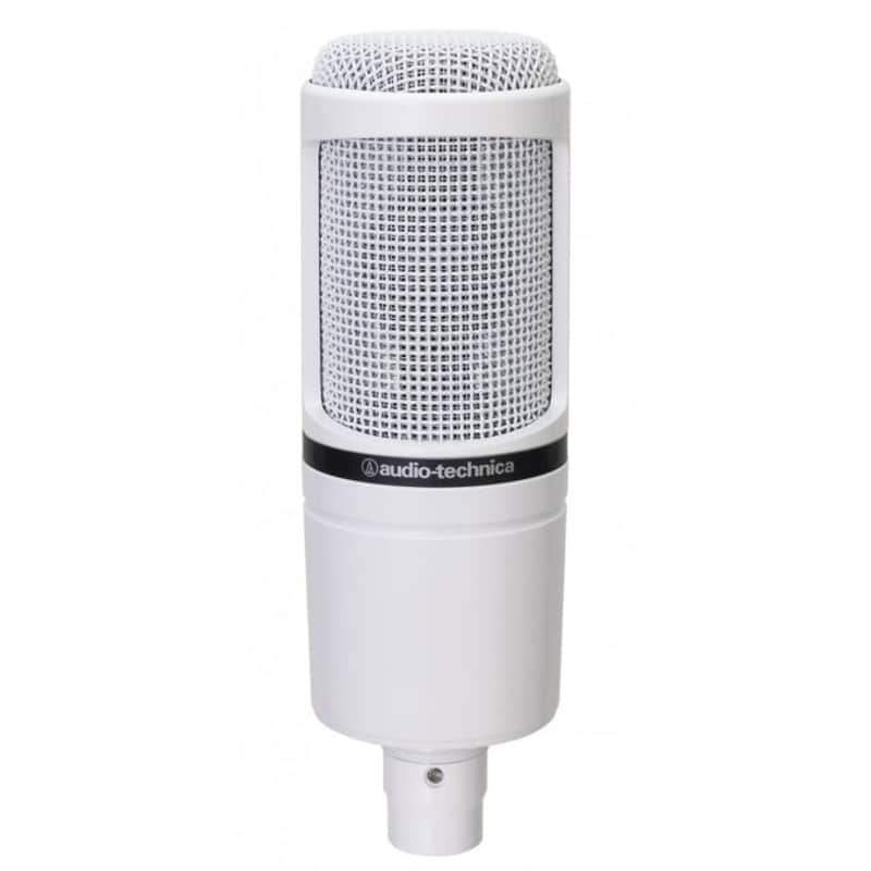 Audio Technica AT2020 Large Diaphragm Condenser Microphone - White image 1