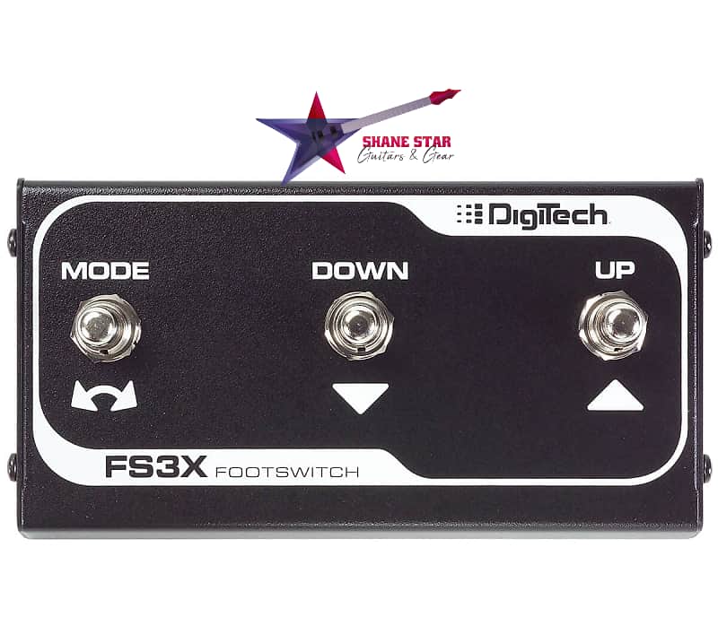 DigiTech FS3X Footswitch(WATCHLIST OFFER)+ 10' Stereo TRS Cable Included Compact Durable 3 Button Metal Chassis Hands-free™ Control Over UP/DOWN Selection Of Models, Mode Changes, Loop Selection, Auto START/STOPS & Record image 1