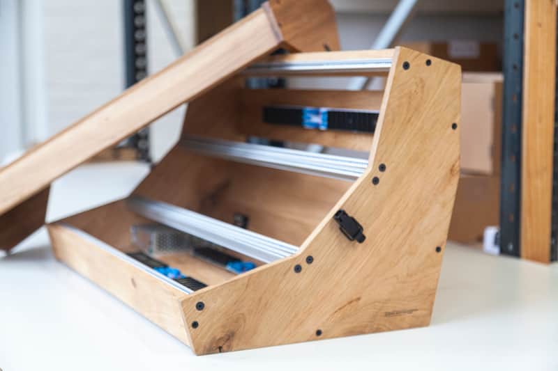 2 Many Synths Solid Oak 9U 104HP Eurorack case with lid! image 1