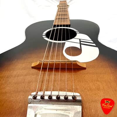 1960s Kay K1160 Parlor Guitar Tobacco Sunburst Musical Note Acoustic – “Danny” image 18