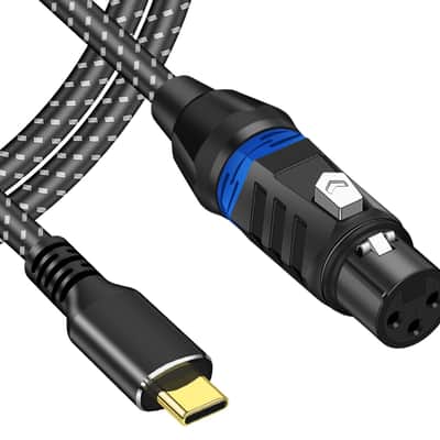 XLR to USB C Microphone Cable, 10FT USB Type-C to XLR Female Microphone Cable for Audio Recording Dynamic Microphone Compatible with iPhone15/15 Plus/15 Pro/15 Pro Max, MacBook, Smartphone image 1