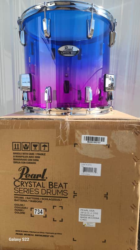 Pearl Crystal Beat Cotton Candy Fade 14x13" Floor Tom Drum w/Legs | NEW Authorized Dealer image 1