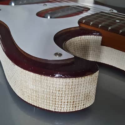 Silvertone 1457 with case amplifier 1963 - Red Sparkle burst image 10