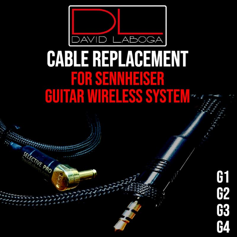 Wireless HiEnd Guitar Cable by David Laboga / Sennheiser G1,2,3,4 / 3,5mm locking jack / all jack types available / uses by Steve Lukather image 1