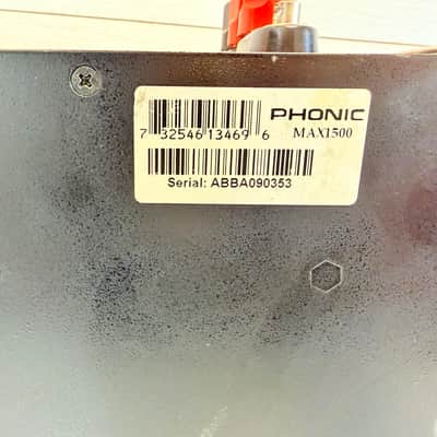 Phonic MAX 1500 Professional Stereo Power Amplifier 2009 image 13