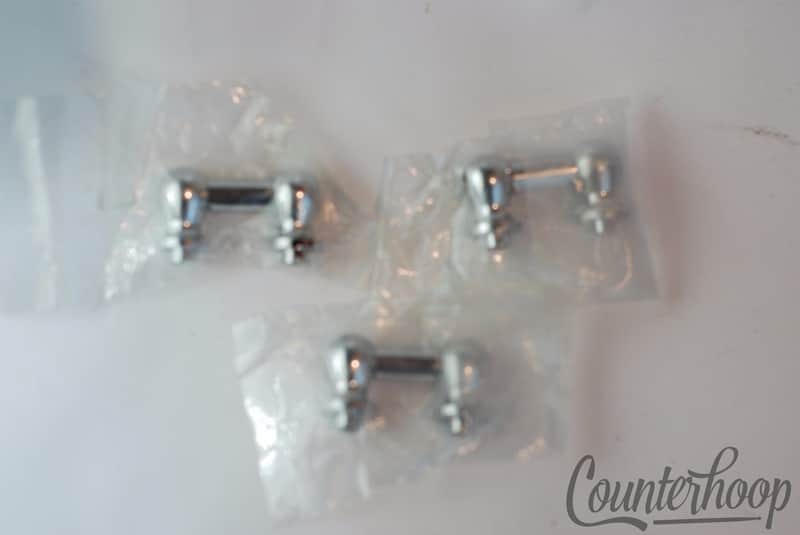 Chrome Tube Lugs 3x New Old Stock NOS 1"Hole Spacing Piccolo Snare Drum Hardware image 1