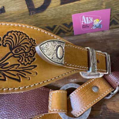 Blue Bell Straps MONTEREY Artisan Aniline Patina Washed “ ONE OF A KIND” Custom for Al’s Music Factory Silver Hardware image 9
