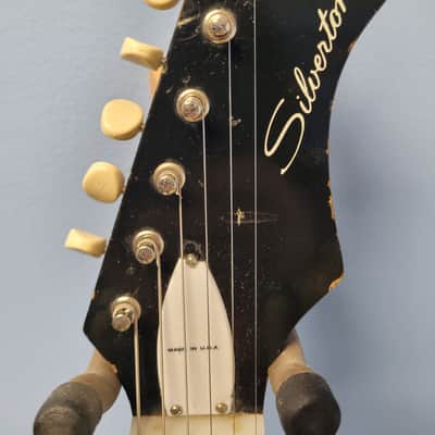 Vintage Silvertone, Harmony  Bobkat  Sillhouette. tuner bushings "63-73 - nickel image 2