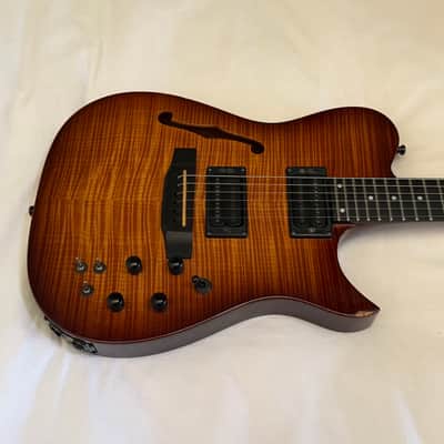 Carvin AE-185 Acoustic/Electric "Hybrid" Semi-Hollow Body - Flame Maple - Made in USA - Free Pro Setup image 2