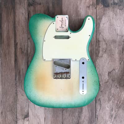 FRANCHIN Mars guitar body Apple Green Burst Sunburst 100% Nitro Lacquer VOS SS Poplar Telecaster-Tele-T-Style Made in Italy - Stock piece #23070626 Bild 4