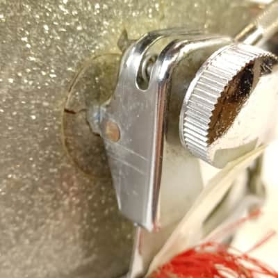 Kingston 5.5x14"Snare Drum Silver Sparkle MIJ Japan Vintage 60s 3Ply Lauan Pearl image 9