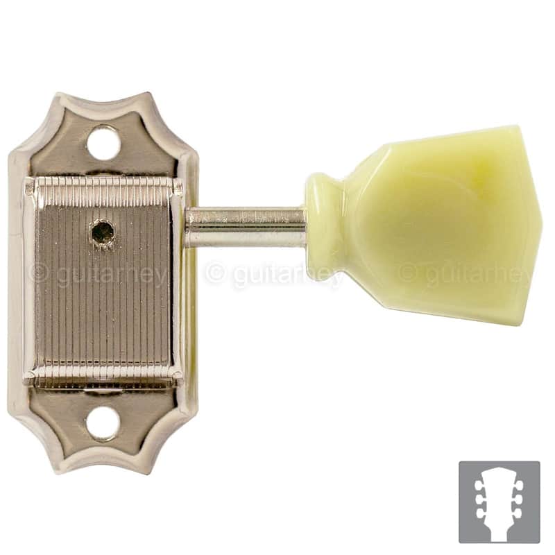 NEW Gotoh SD90-SL Tuners Tuning Vintage Keys Set L3+R3 Keystone 3x3 - NICKEL image 1
