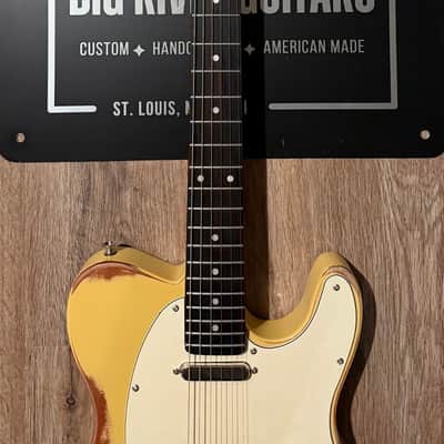 Big River “Moses” T-Style • Aged Butterscotch Nitro • Roasted Maple/Rosewood • A5 Vintage Pickups image 6
