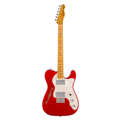 Used Fender American Vintage II 1972 Telecaster Thinline Guitar Candy Apple Red image 2