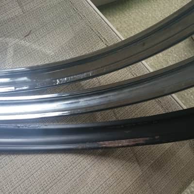 Pearl 22" Bass Drum Hoop Metal / Chrome / Black / White Inlay PARTS 3 Different image 4