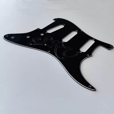 SRV Strat Style Guitar Pickguard Scratch Plate in Black image 6