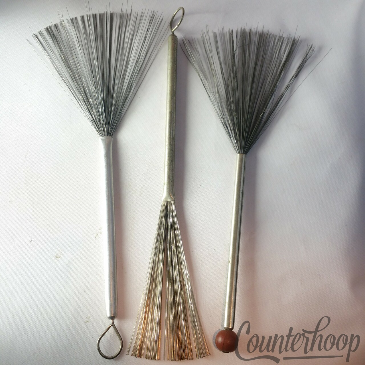 3 Vintage Wire Brushes Jazz Snare Drum Set Sticks Ludwig/Slingerland USA 60s — main photograph