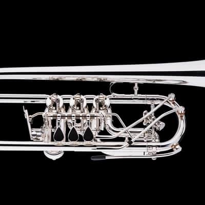 Schagerl Berlin Model Rotary C Trumpet in Silver Plate image 1