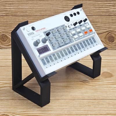 The Analog Source Dual Height Angled Riser Black Desktop Stand for Korg Volca Beats Bass FM Keys Nubass Loop Mix Sample Synthesizer Mixer Drum Rhythm Machine Sampler image 3