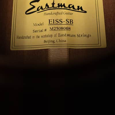 Eastman E1SS-SB Sitka/Sapele Sunburst Slope Shoulder Dreadnought Acoustic Guitar #8068 image 4