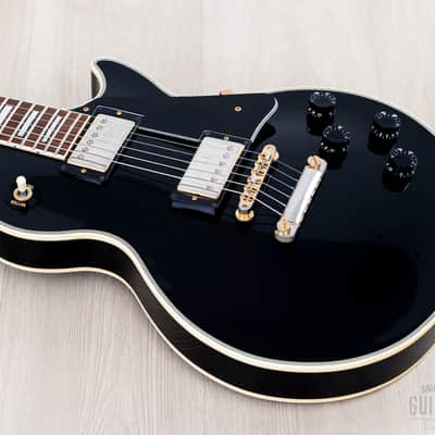 2000 Epiphone by Gibson Les Paul Custom Black Beauty LPC-80 w/ Case & Open Book Headstock, Japan Fujigen image 9