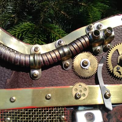 Steampunk Art Relic Jolana Tornado Hollow Body Vintage guitar 1963 Copper / Red image 13