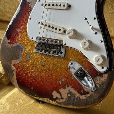 2024 Fender Stratocaster Super Heavy Relic 1965 Sunburst Sparkle Custom Shop image 3