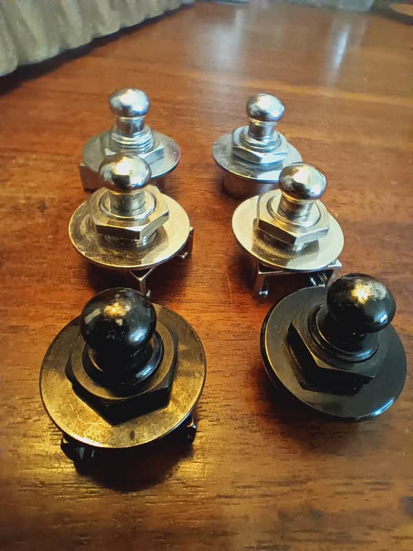 Schaller Strap locks 3 nickel chrome black image 1