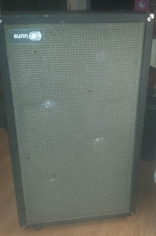 Sunn 4x12 guitar speaker cabinet staggered Alnico Early 1970's image 1