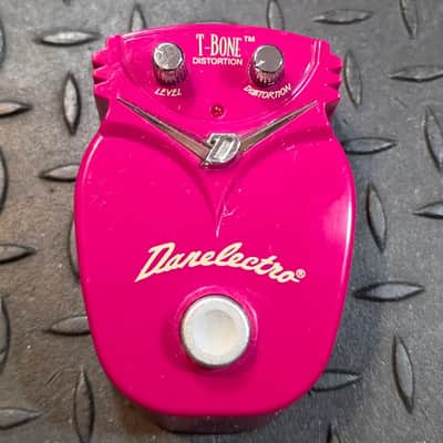 Danelectro T-Bone Distortion DJ-2 Food Series 2000s - Red Missing Rubber on Back Plate