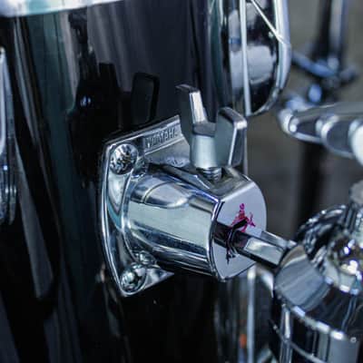 Yamaha Tour Custom Double Bass Drum Set (1985–1988) – Made in Japan – Solid Black image 7