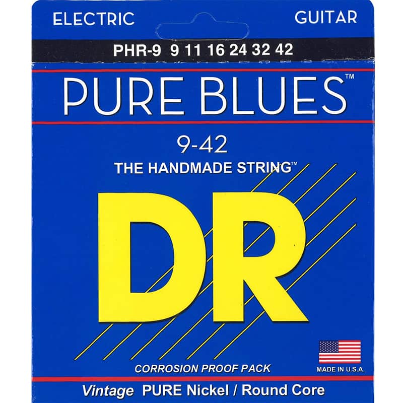 DR Strings PHR-9 PURE BLUES™ - Pure Nickel Electric Guitar Strings: Light 9-42 image 1