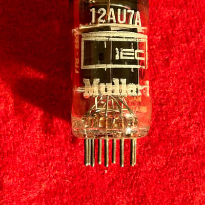 Mullard Vintage IEC 12AU7A/ECC82 single preamp/amplifier vacuum tube 1980s - Clear Glass image 1