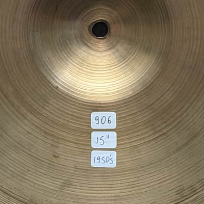 Zildjian 15" Avedis Hi-Hat set 952 - 906 grams 1950's image 8