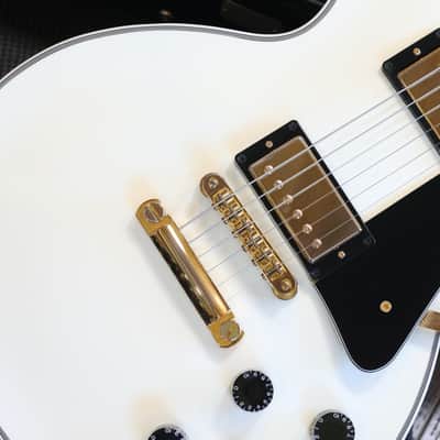 Minty! 2021 Gibson Custom Shop Les Paul Custom Electric Guitar Alpine White + COA OHSC image 4