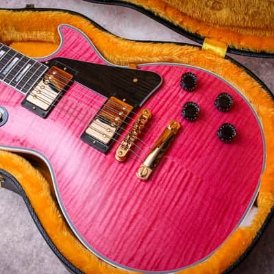 GIBSON USA Custom Shop Dealer Select Les Paul Custom AAA+ "Trans Pink + Ebony" (2026) image 2